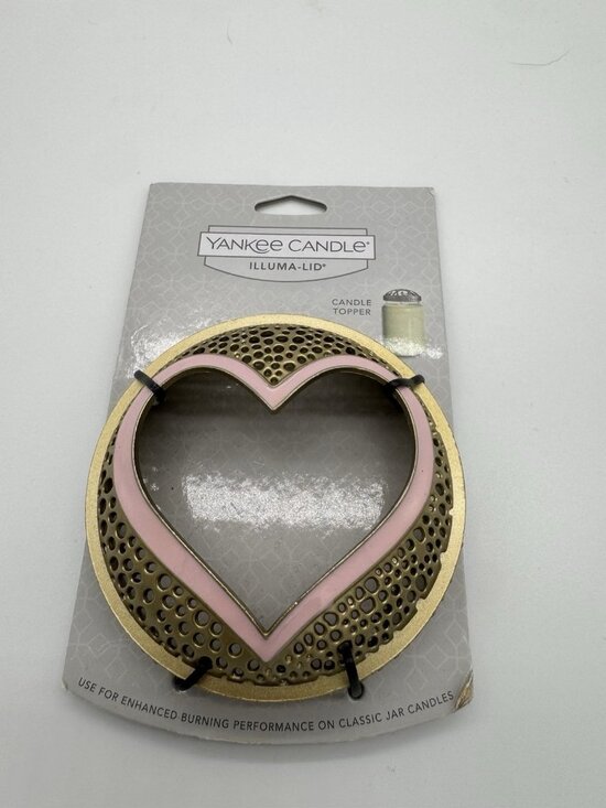 Yankee Candle Other - Yankee Candle IllumaLid Candle Topper Valentine's Day Pink Heart Cottagecore New